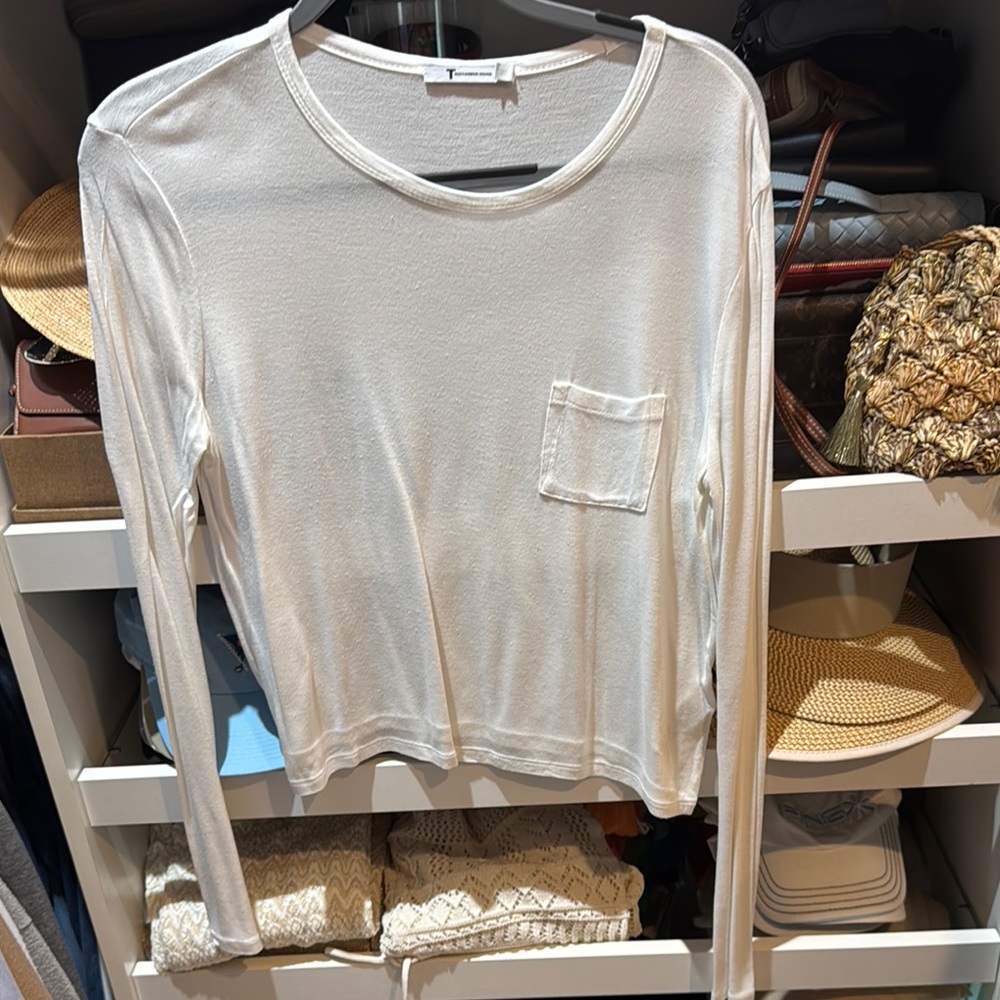 Athena Alexander White Long Sleeve Top